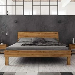 Kurzes Bett Aus Wildeiche Mit 190cm Länge - Olbysca -Valganios Sales kurzes bett aus wildeiche mit 190cm laenge online im shop bestellen olbysca 02