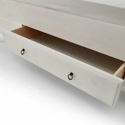 Landhaus Doppelbett & Nachtkommoden - Oradea (dreiteilig) 5 Landhaus Doppelbett & Nachtkommoden - Oradea (dreiteilig) -Valganios Sales landhaus doppelbett nachtkommoden aus kiefer in weiss natur oradea 04