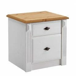 Landhaus Doppelbett & Nachtkommoden - Oradea (dreiteilig) 6 Landhaus Doppelbett & Nachtkommoden - Oradea (dreiteilig) -Valganios Sales landhaus doppelbett nachtkommoden aus kiefer in weiss natur oradea 05