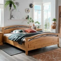 Landhaus Holzbett In Eichefarben Gebeizt - Vlota 4 Landhaus Holzbett In Eichefarben Gebeizt - Vlota -Valganios Sales landhaus holzbett in eichefarben gebeizt optional inklusive nachttischen vlota 02