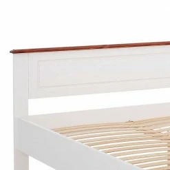 Landhaus Holzbett In Weiß & Kirschbaum - Vendirai 7 Landhaus Holzbett In Weiß & Kirschbaum - Vendirai -Valganios Sales landhaus holzbett in weiss kirschbaum optional mit schubladen vendirai 05