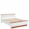 Landhaus Holzbett In Weiß & Kirschbaum - Vendirai 1 Landhaus Holzbett In Weiß & Kirschbaum - Vendirai -Valganios Sales landhaus holzbett in weiss kirschbaum optional mit schubladen vendirai f
