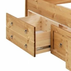 Landhaus Holzbett & Nachttische - Imressa (dreiteilig) -Valganios Sales landhaus holzbett nachttische aus kiefer natur imressa 06