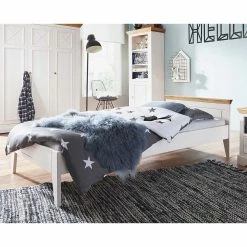 Landhausbett In 90x200 Oder 120x200 - Envicron -Valganios Sales landhausbett in 90x200 oder 120x200 weiss eichefarben aus kiefer envicron 01