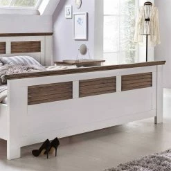 Landhausbett Dubanos In Weiß Braun 5 Landhausbett Dubanos In Weiß Braun -Valganios Sales landhausbett weiss braun kiefer dubanos 04