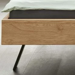 Loft Bett Aus Wildeiche Mit Polsterkopfteil - Yunves 3 Loft Bett Aus Wildeiche Mit Polsterkopfteil - Yunves -Valganios Sales loft bett aus wildeiche mit polsterkopfteil kunstleder braun metallfuessen yunves 02