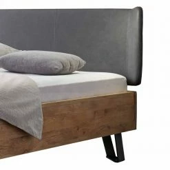 Loft Design Bett Earl Mit Wildeiche Massiv 4 Loft Design Bett Earl Mit Wildeiche Massiv -Valganios Sales loft design bett wildeiche massiv kopfteil mit kunstleder grau metallfuesse earl 02