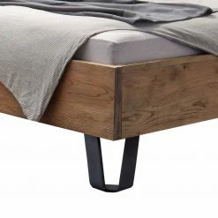 Loft Design Bett Earl Mit Wildeiche Massiv 5 Loft Design Bett Earl Mit Wildeiche Massiv -Valganios Sales loft design bett wildeiche massiv kopfteil mit kunstleder grau metallfuesse earl 03