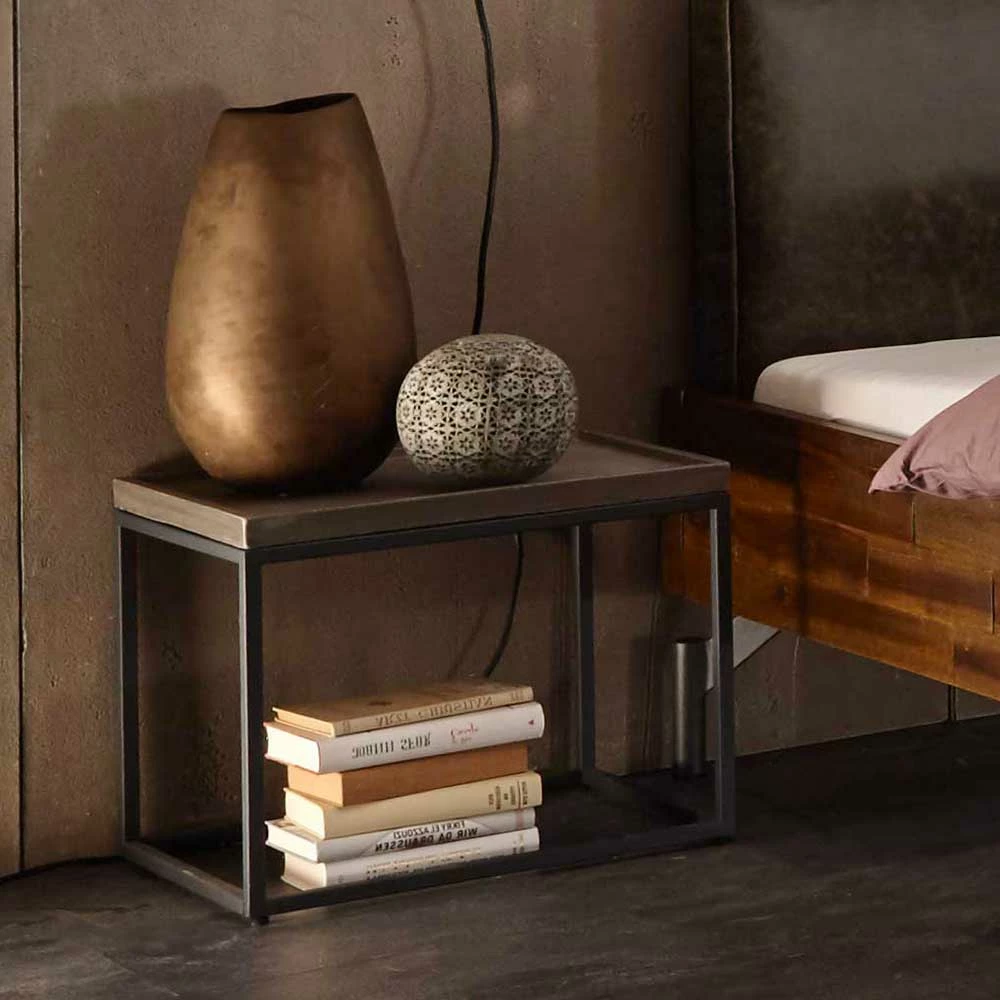 Loft Style Bettanlage als Set - Top (dreiteilig) Loft Style Bettanlage Als Set - Top (dreiteilig) -Valganios Sales loft style bettanlage als set doppelbett mit nachttischen top 04