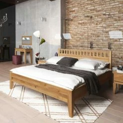 Massivholz Bett Masdamos Aus Wildeiche Geölt -Valganios Sales massivholz bett wildeiche geoelt kaufen masdamos 01