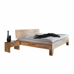 Massivholz Doppelbett Acientra Aus Kernbuche Geölt (dreiteilig)