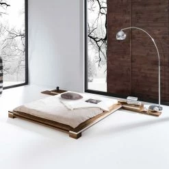 Massivholz Futonbett Zimara In Nussbaumfarben -Valganios Sales massivholz futonbett nussbaumfarben buche zimara html 01