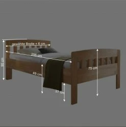 Massivholzbett Francisca Aus Kernbuche -Valganios Sales massivholzbett kernbuche geoelt francisca be