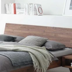 Mid Century Holzbett Aus Nussbaum Massiv - Isakina 9 Mid Century Holzbett Aus Nussbaum Massiv - Isakina -Valganios Sales mid century holzbett aus nussbaum massiv mit 90 cm bis 180 cm breite isakina 03