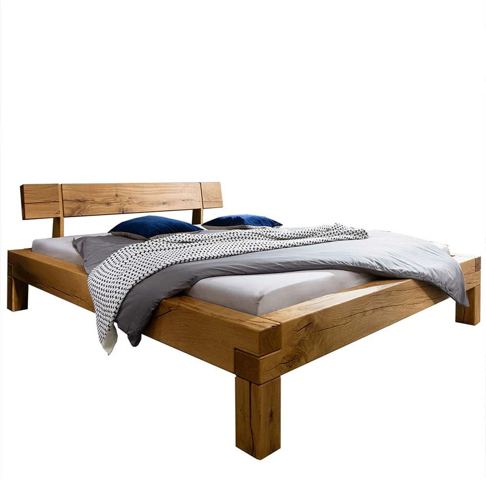 Modern-rustikales Landhausbett aus Wildeiche - Voluntary Modern-rustikales Landhausbett Aus Wildeiche - Voluntary -Valganios Sales modern rustikales landhausbett aus wildeiche geoelt vier groessen voluntary f