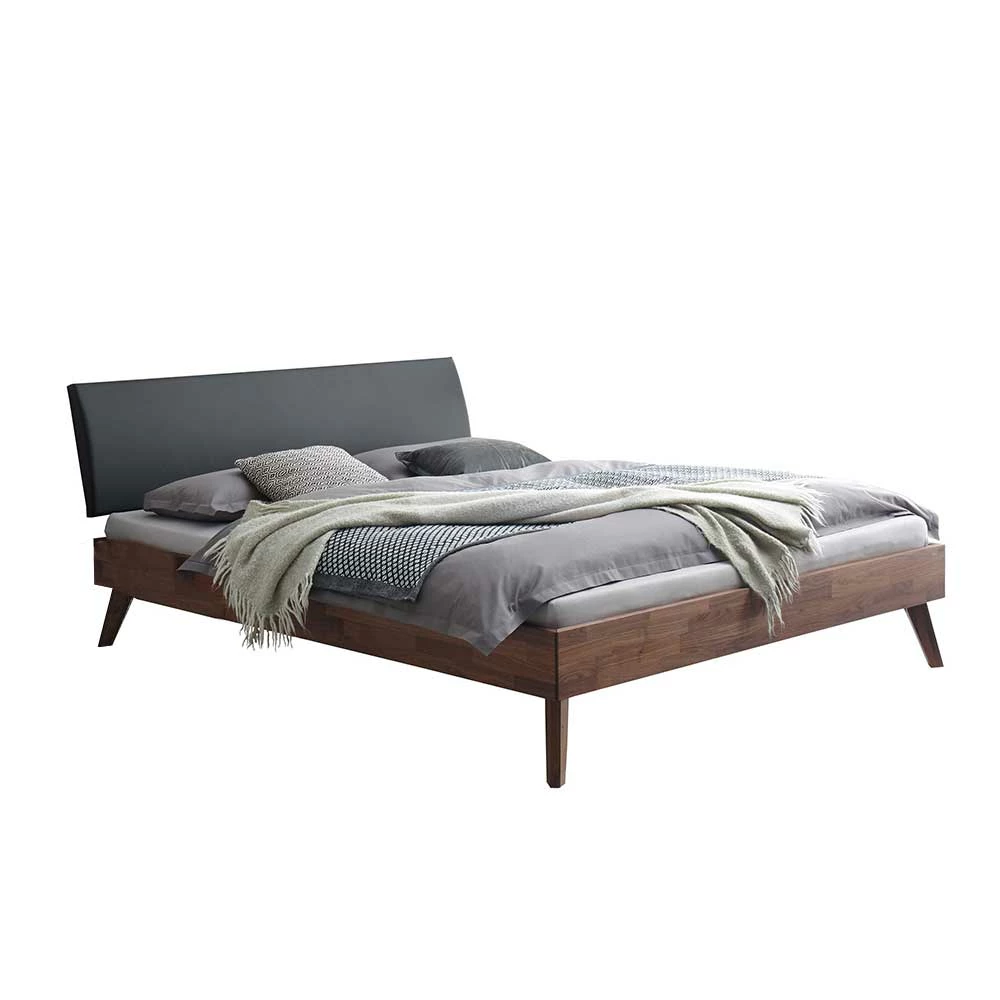 Modernes Bett aus Nussbaum Massivholz - Palais Modernes Bett Aus Nussbaum Massivholz - Palais -Valganios Sales modernes bett aus nussbaum massivholz mit kopfteil in schwarz palais f