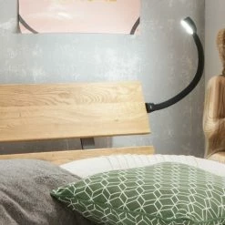 Modernes Eichen Doppelbett Geölt - Teano -Valganios Sales modernes eichen doppelbett geoelt mit optionalen led leuchten teano 03