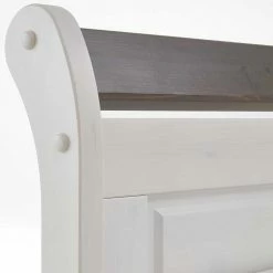 Modernes Landhausbett In Weiß & Grau - Caneon -Valganios Sales modernes landhausbett in weiss grau 90x200 oder 100x200 caneon 02