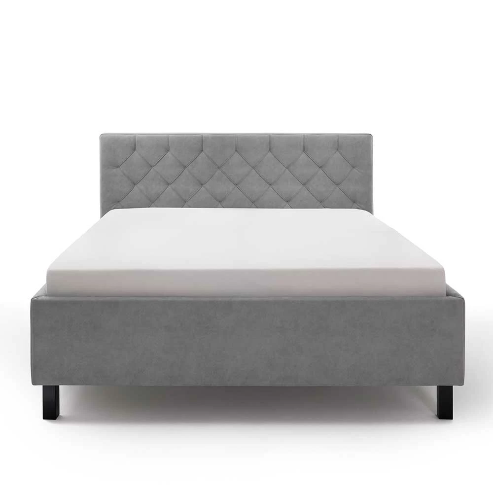 Modernes Stoffbett mit Bettkasten in Hellgrau - Villaro Modernes Stoffbett Mit Bettkasten In Hellgrau - Villaro -Valganios Sales modernes stoffbett mit bettkasten in hellgrau mit schwarzen holzfuessen villaro 04