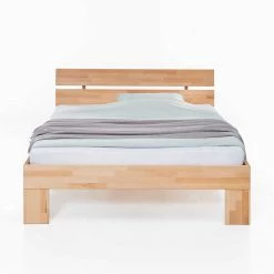 Naturfarbenes Kernbuche Bett Mit Kopfteil - Nucet -Valganios Sales naturfarbenes kernbuche bett mit kopfteil optional mit bettkasten nucet 04