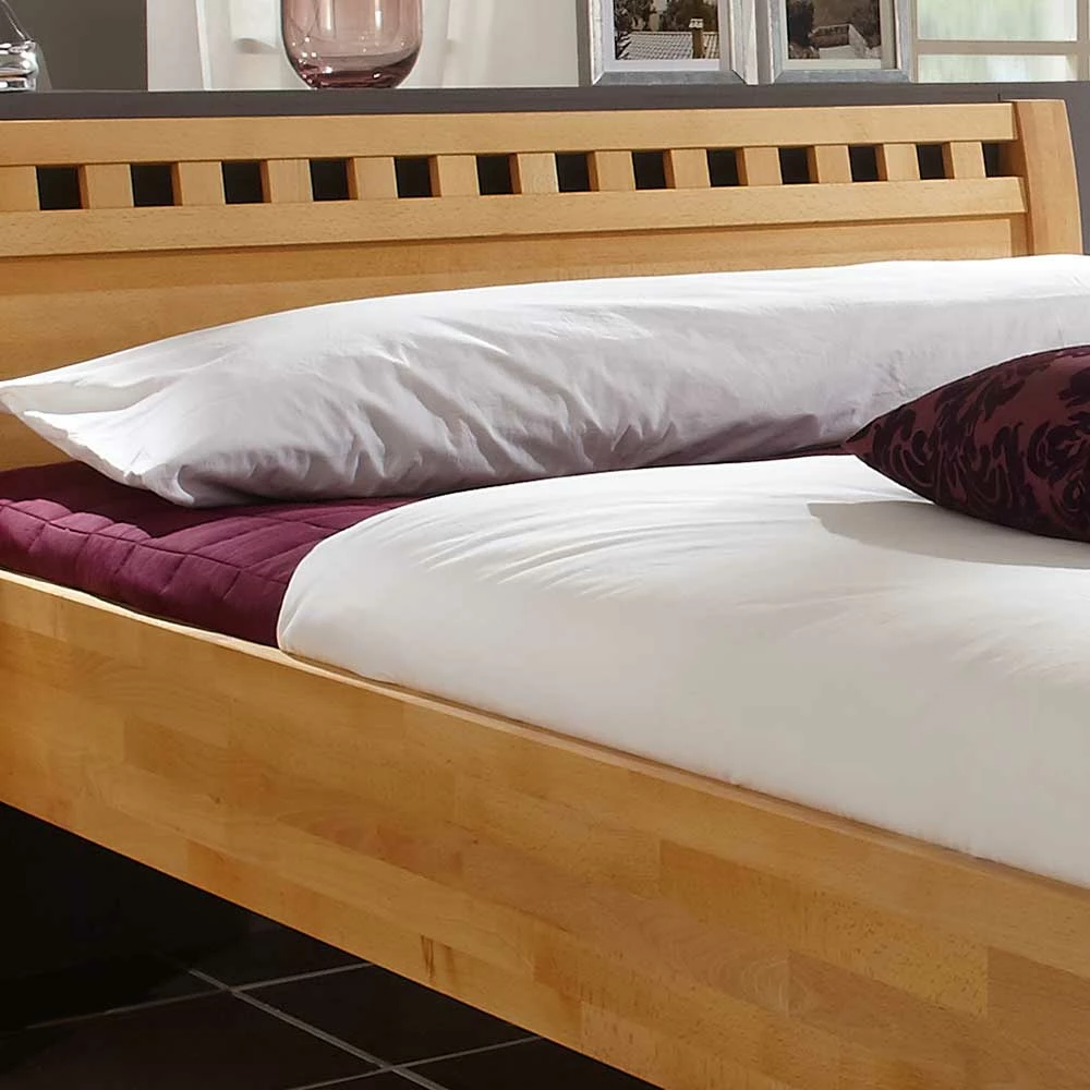 Parkettverleimtes Buchenbett in 7 Größen - Jilmena Parkettverleimtes Buchenbett In 7 Größen - Jilmena -Valganios Sales parkettverleimtes buchenbett in 7 groessen mit komfort einstieg jilmena 02