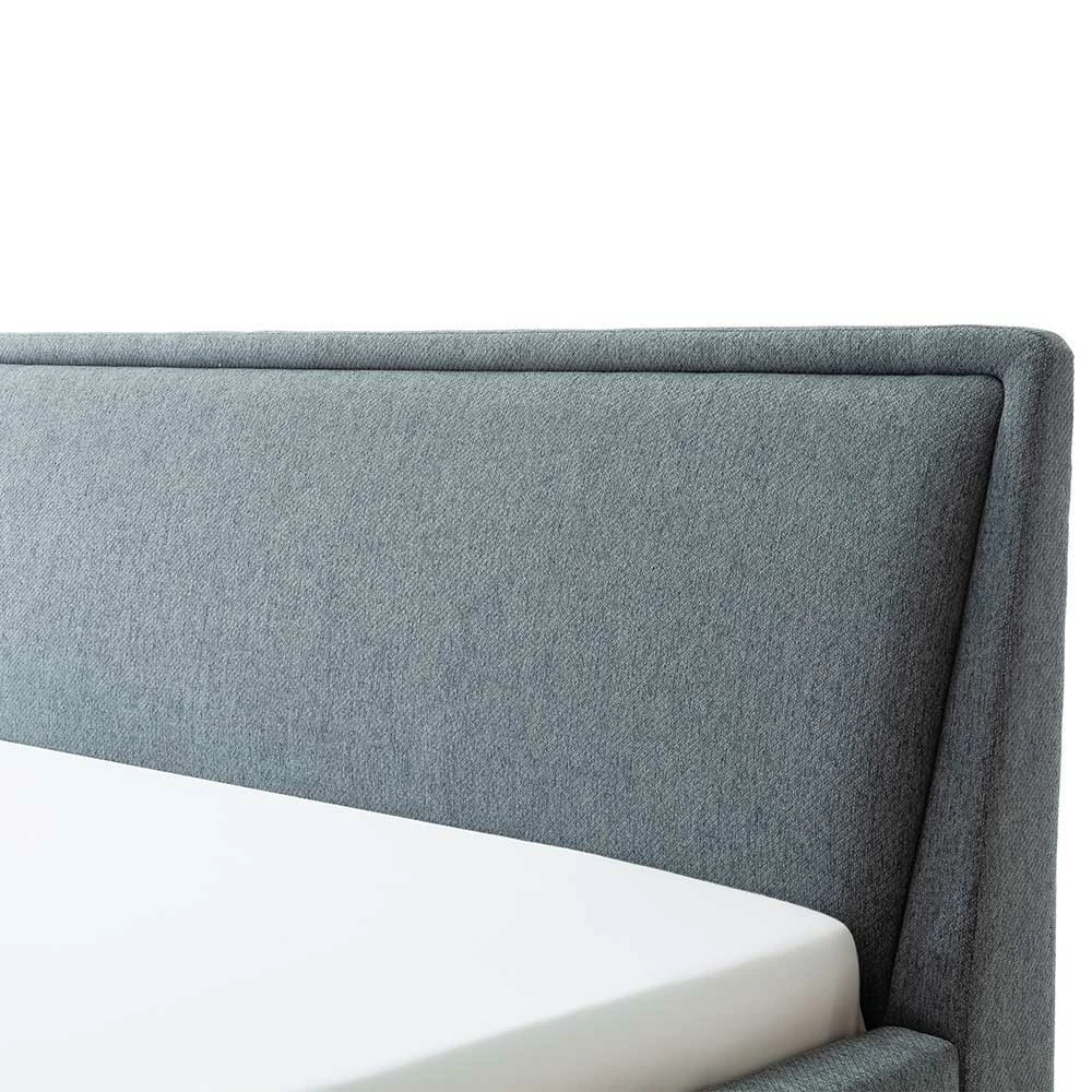 Polsterbett in Blaugrau & Eiche Natur - Grafics Polsterbett In Blaugrau & Eiche Natur - Grafics -Valganios Sales polsterbett in blaugrau eiche natur moderner scandi chic grafics 04