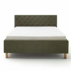Polsterbett In Oliv Grün & Eiche - Miania 4 Polsterbett In Oliv Grün & Eiche - Miania -Valganios Sales polsterbett in oliv gruen eiche mit bettkasten 160x200 180x200 miania 02