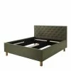 Polsterbett In Oliv Grün & Eiche - Miania 1 Polsterbett In Oliv Grün & Eiche - Miania -Valganios Sales polsterbett in oliv gruen eiche mit bettkasten 160x200 180x200 miania f