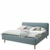Polsterbett Mit 50cm Komforthöhe - Piotra -Valganios Sales polsterbett mit 50cm komforthoehe webstoff in hellblau piotra f