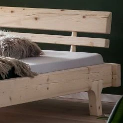 Rustikales Balkenbett Aus Fichte Massivholz - Basel -Valganios Sales rustikales balkenbett aus fichte massivholz naturbelassen 4 groessen basel 03