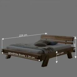 Rustikales Balkenbett Aus Fichte Massivholz - Basel -Valganios Sales rustikales balkenbett aus fichte massivholz naturbelassen 4 groessen basel be