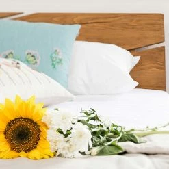 Rustikales Design Holzbett Aus Fichte Massivholz - Barria -Valganios Sales rustikales design holzbett aus fichte massivholz mit antik finish barria 05