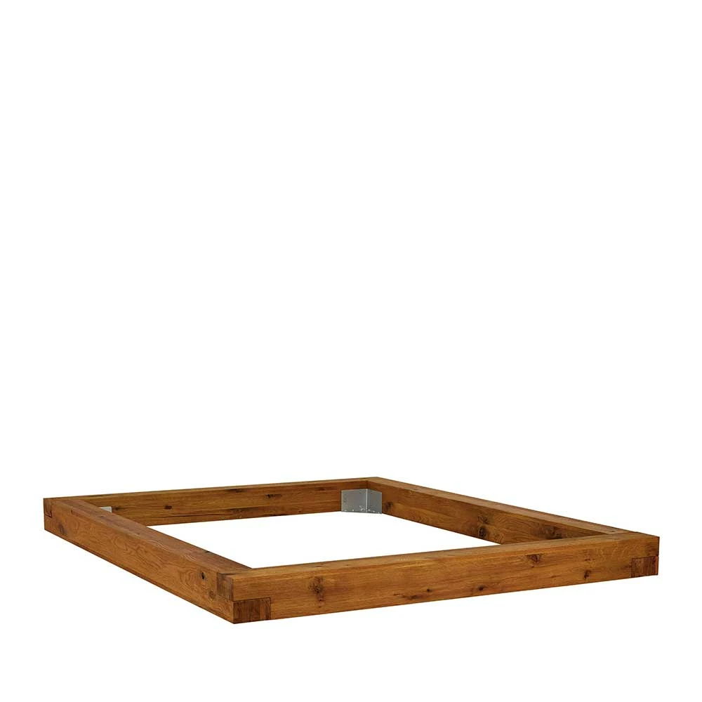 Rustikales Wildeiche Holzbett mit Metallkufen - Space Rustikales Wildeiche Holzbett Mit Metallkufen - Space -Valganios Sales rustikales wildeiche holzbett mit metallkufen in anthrazit space 05