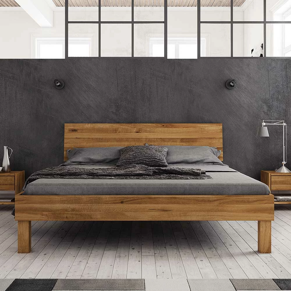 Schlichtes Bettgestell aus Holz Wildeiche - Olbysca Schlichtes Bettgestell Aus Holz Wildeiche - Olbysca -Valganios Sales schlichtes bettgestell aus holz wildeiche in 140x200 bis 200x200 im shop olbysca 01