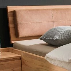 Schubkasten-Doppelbett Aus Holz - Rudacia (dreiteilig) -Valganios Sales schubkasten doppelbett aus holz kernbuche inkl 2 nachttische rudacia 04