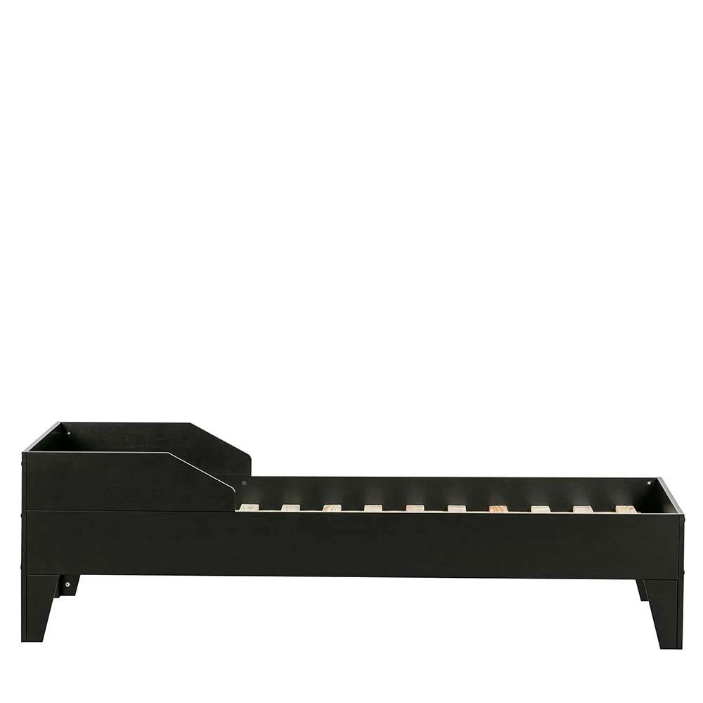 Schwarzes Holzbett aus Kiefer massiv - Ilvessino Schwarzes Holzbett Aus Kiefer Massiv - Ilvessino -Valganios Sales schwarzes holzbett aus kiefer massiv 94x59x204 niedriges kopfteil ilvessino 03