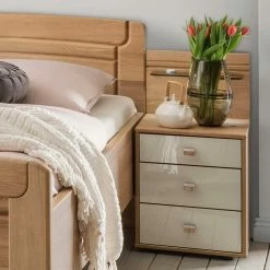 Seniorenbett Mit Nachtkommode - Emdsiva (zweiteilig) -Valganios Sales seniorenbett mit nachtkommode aus eiche massivholz emdsiva 05