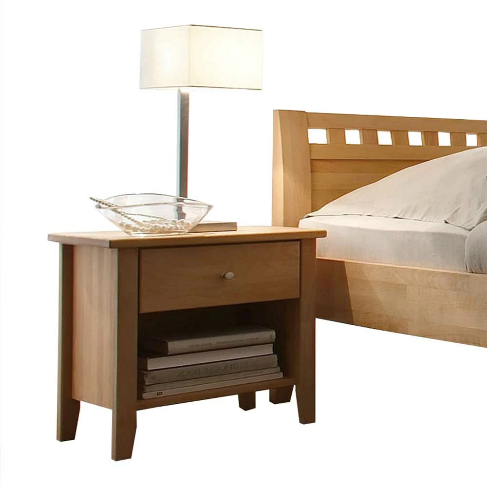 Set Bett & Nachtkonsolen aus Holz - Jilmena (dreiteilig) Set Bett & Nachtkonsolen Aus Holz - Jilmena (dreiteilig) -Valganios Sales set bett nachtkonsolen aus holz kernbuche geoelt jilmena 04