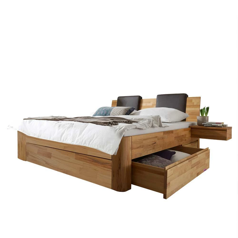 Set Doppelbett Anlage aus Kernbuche - Jecana (dreiteilig) Set Doppelbett Anlage Aus Kernbuche - Jecana (dreiteilig) -Valganios Sales set doppelbett anlage aus kernbuche mit schubladen jecana 01
