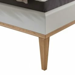 Set Doppelbett In Weiß & Wildeiche - Inrova (dreiteilig) -Valganios Sales set doppelbett in weiss wildeiche mit nachtkommoden inrova 04