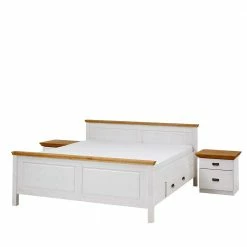 Set Landhausbett & Nachtschränke - Sibiuta (dreiteilig)