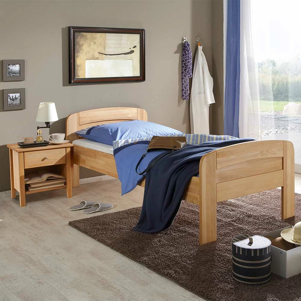 Set Seniorenbett & Nachtkommode - Rudacia I (zweiteilig) Set Seniorenbett & Nachtkommode - Rudacia I (zweiteilig) -Valganios Sales set seniorenbett nachtkommode aus massivholz buche rudacia i 01