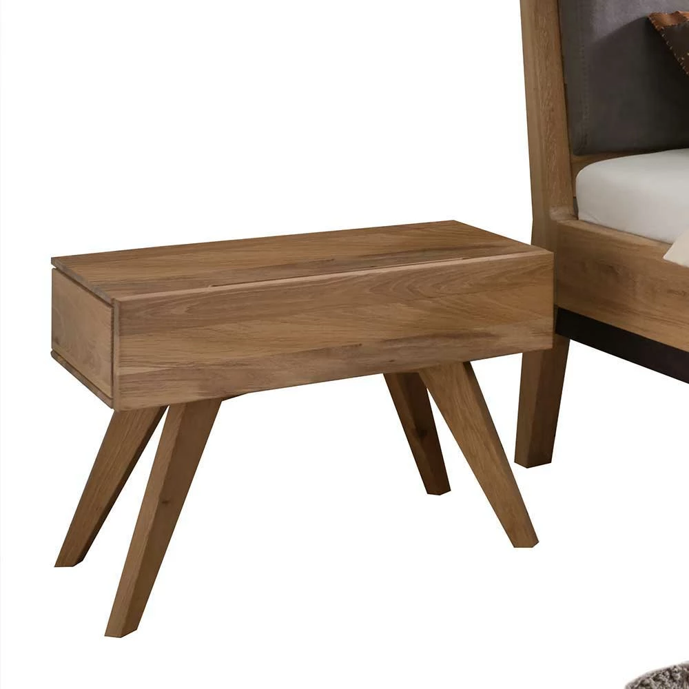 Set Wildeiche Bett & Nachttische - Elscura (dreiteilig) Set Wildeiche Bett & Nachttische - Elscura (dreiteilig) -Valganios Sales set wildeiche bett nachttische in tollem design elscura 04