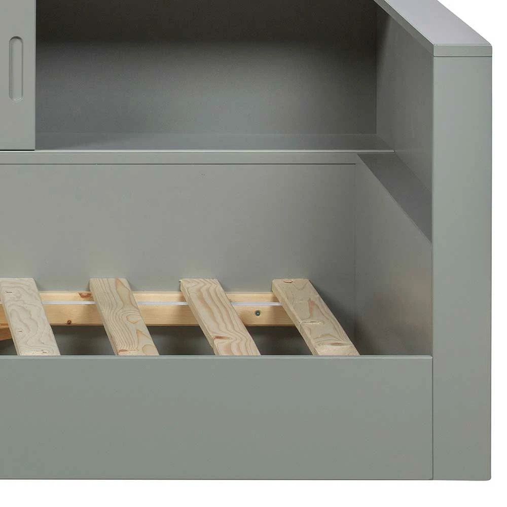 Skandi Bett mit Seitenregal in Grau - Aglio Skandi Bett Mit Seitenregal In Grau - Aglio -Valganios Sales skandi bett mit seitenregal in grau aus kiefer massivholz aglio 05