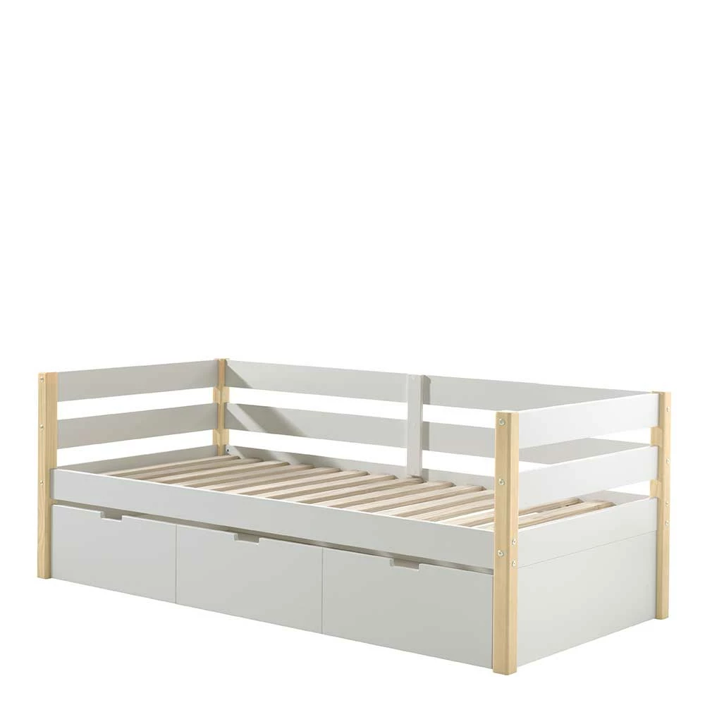 Skandi Kojenbett in Weiß & Kiefer - Ayfina Skandi Kojenbett In Weiß & Kiefer - Ayfina -Valganios Sales skandi kojenbett in weiss kiefer optional mit bettschublade ayfina 05