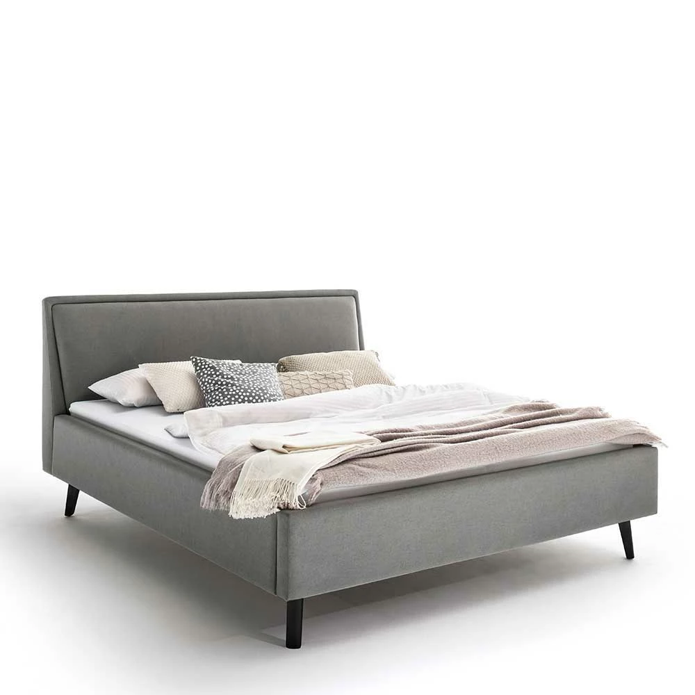 Skandi Polsterbett in Hellgrau & Schwarz - Stramo Skandi Polsterbett In Hellgrau & Schwarz - Stramo -Valganios Sales skandi polsterbett in hellgrau schwarz mit 50 cm einstiegshoehe stramo 02