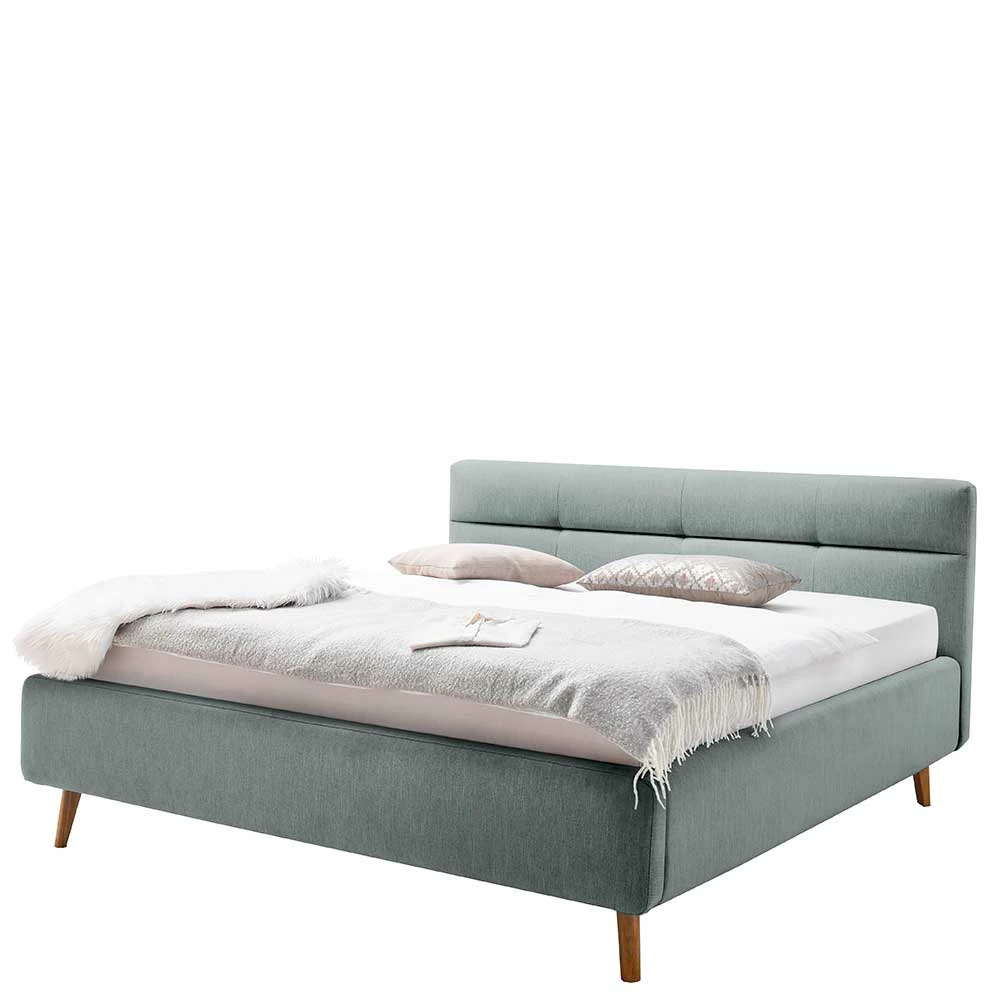 Stauraumbett in hellem Blau & Eiche - Armele Stauraumbett In Hellem Blau & Eiche - Armele -Valganios Sales stauraumbett in hellem blau eiche mit 50 cm komforteinstieg armele f