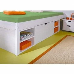 Stauraumbett Nanini In Weiß -Valganios Sales stauraumbett weiss nachttischen nanini 04