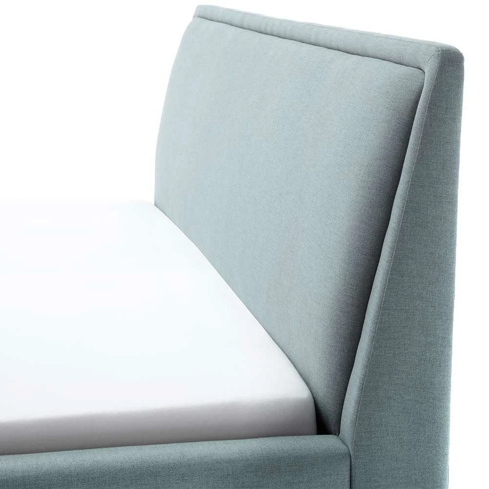 Stoff Bett in Hellblau mit Schwarz - Longli Stoff Bett In Hellblau Mit Schwarz - Longli -Valganios Sales stoff bett in hellblau mit schwarz massivholzbeine longli 04