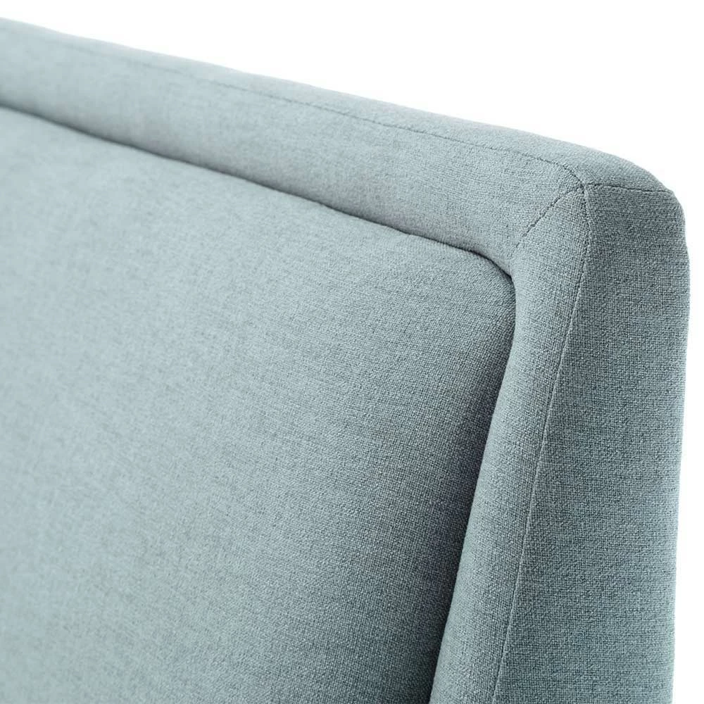 Stoff Bett in Hellblau mit Schwarz - Longli Stoff Bett In Hellblau Mit Schwarz - Longli -Valganios Sales stoff bett in hellblau mit schwarz massivholzbeine longli 05